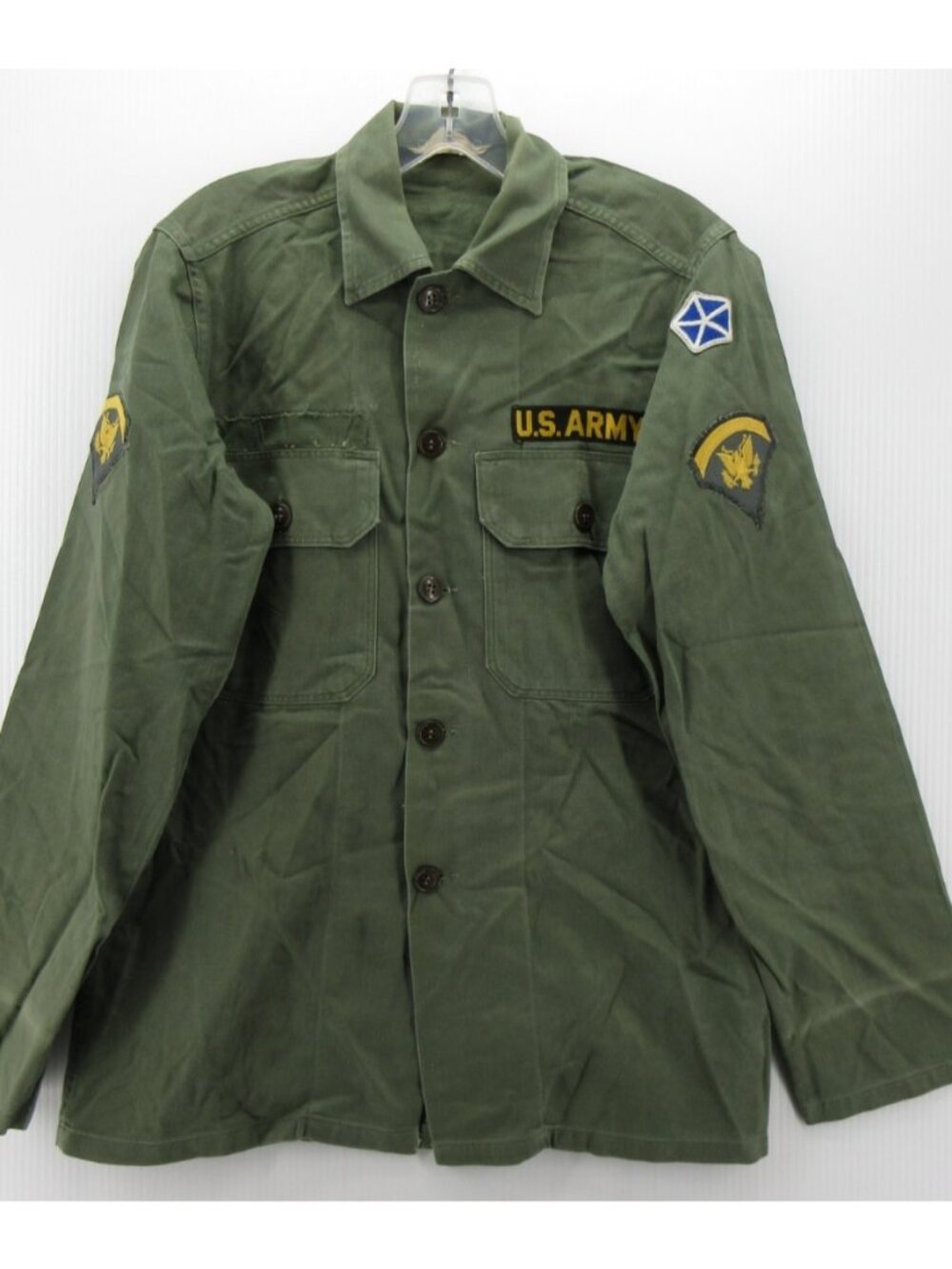VGT US Army Shirt Small OG-107 Vietnam Military Fruit Loom Sanforized